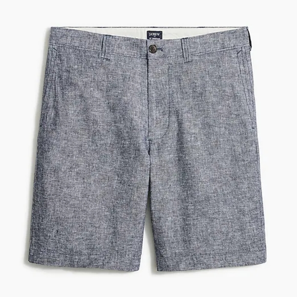 J. Crew 9" Cotton Linen Shorts - Picture 2 of 3